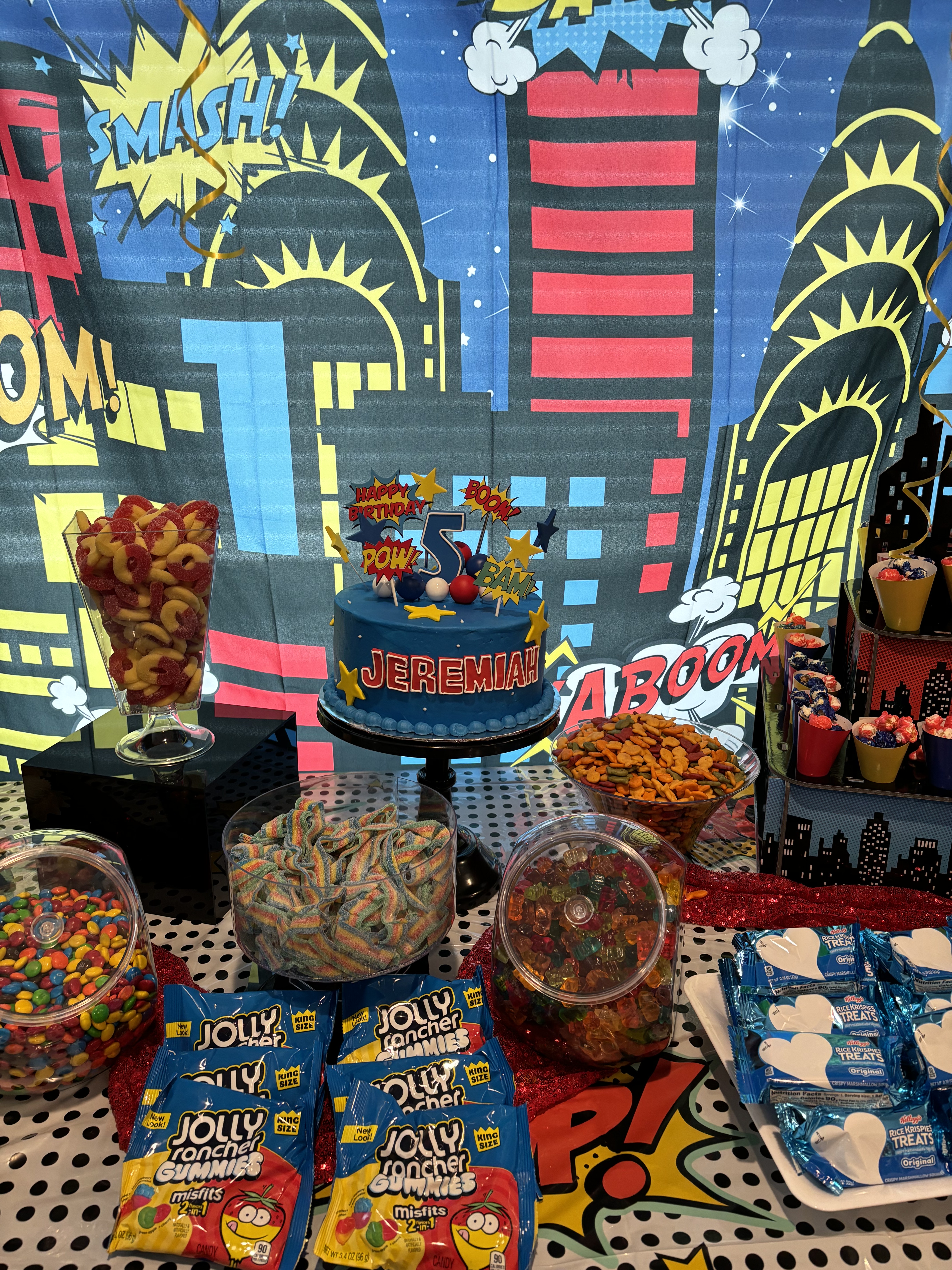 Superhero birthday treats